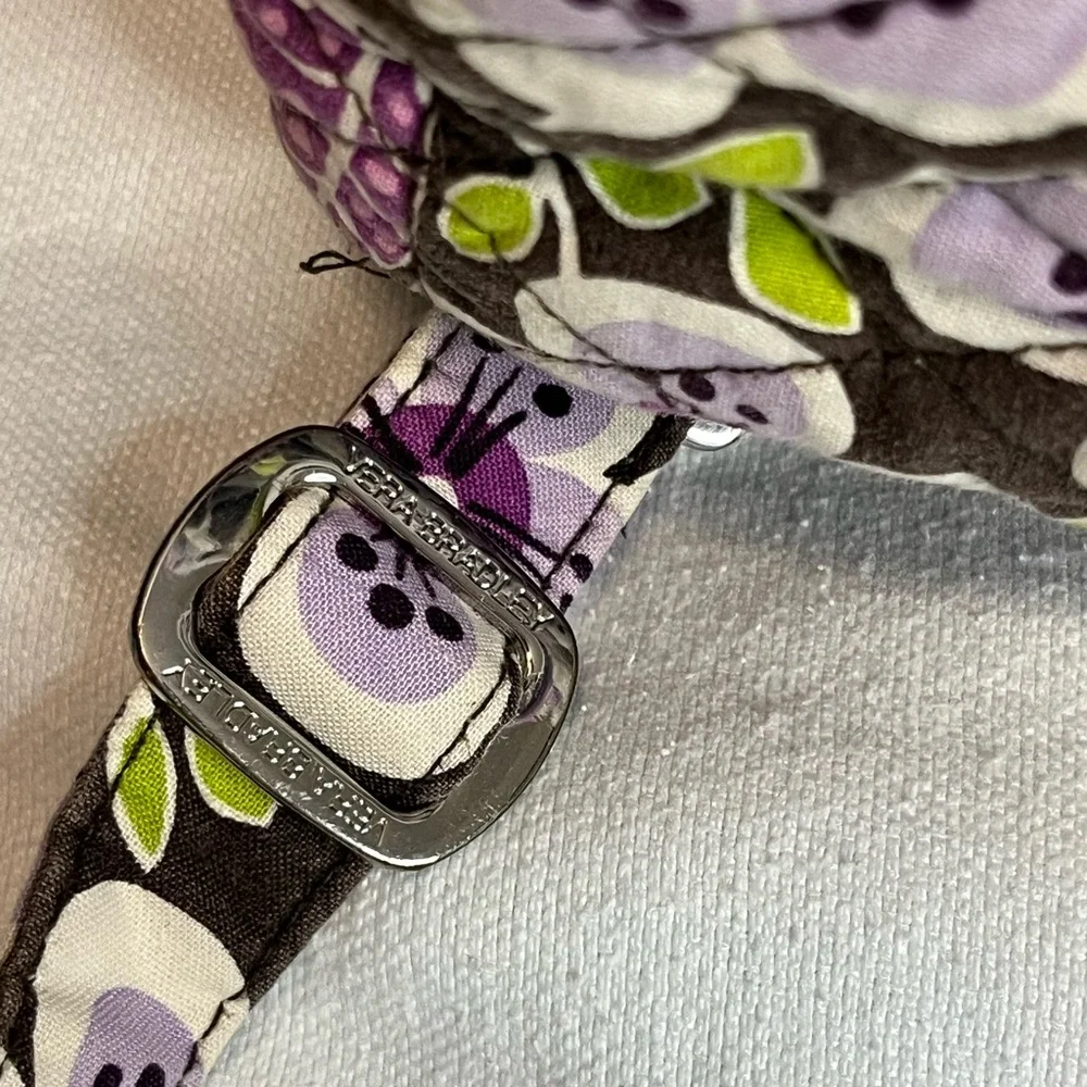Vera Bradley Discontinued Plum Petal Floral Purple /Green /Black Backpack EUC - Picture 4 of 16